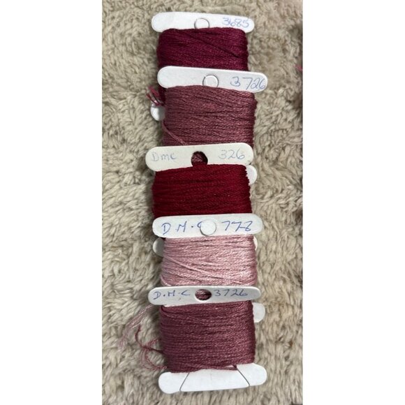 Assorted Embroidery Floss Bundle DMC JP Coats 20 Skeins Pink Purple & Black - Picture 3 of 6